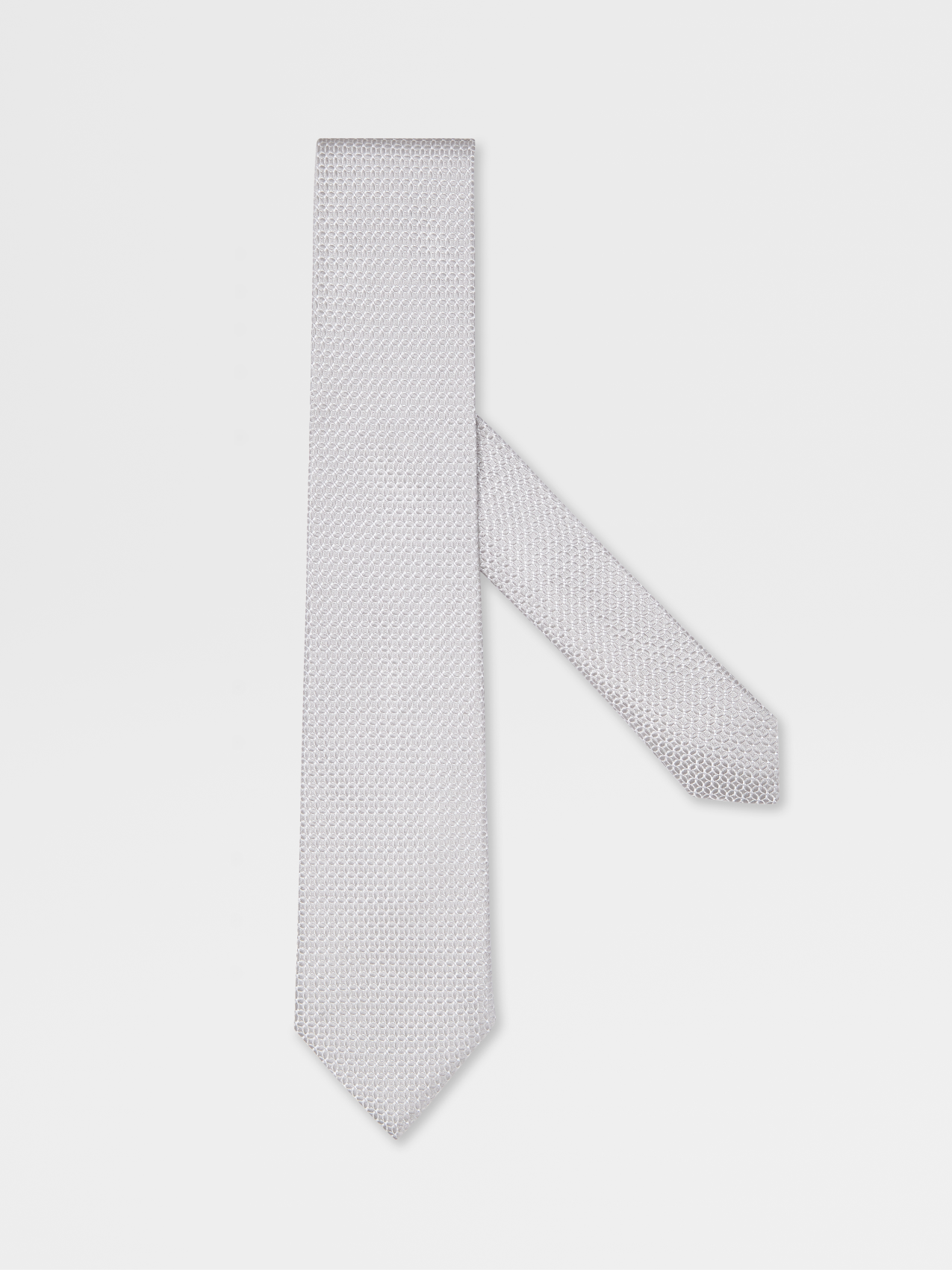 Light Grey Silk Tie